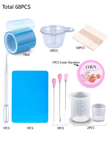 Epoxy Resin Tools Kit For Easy Jewelry Making , Silicone Workbenches Plastic Beaker Drilling Bits Sticks Disposable Cup Dispenser - Multicolor - View 11