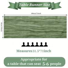 1pc Sage Green Cheesecloth Table Runner,Rustic Sage Green Tablecloth Gauze Table Runner 35"X118"Cheesecloth Gauze Table Runner,Cheesecloth Boho Table Runner For Wedding,Birthday Party - Green - View 3