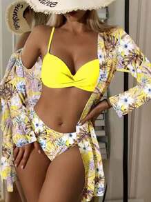 Women Tankinis - Màu vàng - Xem 1