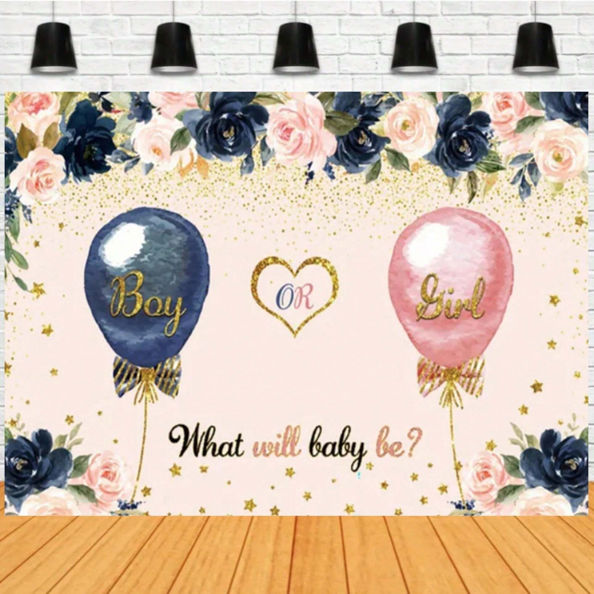 PTECDROTS 2 Tovaglie Per Rivelare Il Genere, Decorazioni Per La Tavola Rosa E Blu, Colori Assortiti, Rettangolari, Per Feste Di Baby Shower, 130 X 214 Cm - 12