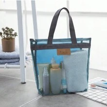 1 Túi Lưới Tắm Túi Treo Đồ Vệ Sinh Và Phòng Tắm Có Dây Kéo, Thích Hợp Cho Bơi Lội, Du Lịch, Tập Gym, Cắm Trại, Ký Túc Xá Đại Học, Đi Biển (Xanh, Xám, Đỏ) - Nhiều màu - Xem 1