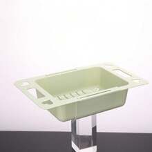 高品質1入廚房水槽過濾網籃，可擴展多功能水果蔬菜清洗籃，碗碟排水架，塑料收納架，家庭收納用品，廚房配件，浴室配件 - 彩色 - 查看 8