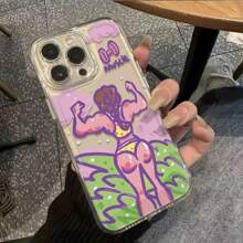 Self Disciplined And Strong Fitness Girl Pattern Printed Transparent Soft Case Anti Drop Case Compatible With Iphone 11 13 12 14 15 Pro/Plus/Promax/X/XS XR XSMAX 7/8 - Clear - View 6