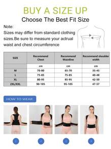 VBOSI (BUY A SIZE UP) Women Men Adjustable Unisex Sporty Back Brace Waist Support Posture Corrector
