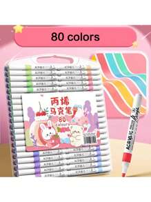 New Acrylic Marker Student Watercolor Pen Art Painting Special Color Opaque Stackable Color Marker Set - Pink - View 18