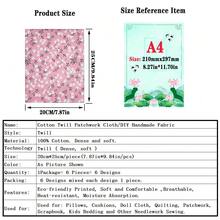 6 件/批 乡村花卉系列印花布 DIY 手工布 清新花卉几何网格设计斜纹布绗缝拼布团体床上用品 四分之一捆布块缝纫剪贴簿布 Tecidos - 彩色 - 查看 2
