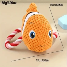 1入超萌海龜狗狗咬咬玩具 - 互動結繩設計，耐用柔軟，讓您毛茸茸的朋友享受完美的心理刺激和消磨無聊時間的好玩具 - 彩色 - 查看 10