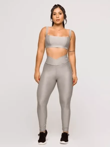 LOT FITNESS Women Sports Tees & Tanks - Plateado - Ver 4
