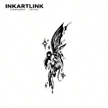 INKARTLINK Revolutionary Technology Tattoo, Semi-Permanent Tattoo, , Temporary Tattoo, Long-Lasting, Fake Tattoo, Waterproof, Authentic Tattoo Look, Vegetal, Magic Ink Tattoo - Black - View 3