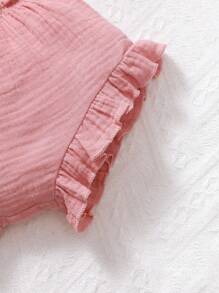 新生兒女嬰實色精梳棉內衣套裝（3件/包），可做外穿