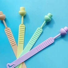 1入組馬桶蓋升降器創意式馬桶蓋手柄，防髒馬桶蓋開啟器，馬桶座椅手柄，馬桶蓋升降器 - 黃色 - 查看 3