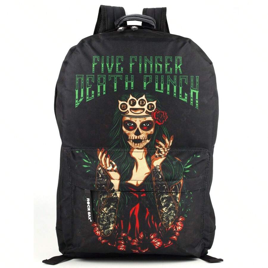 Rock Sax Day Of Dead Five Finger Death Punch Backpack (Black) - Black - View 1