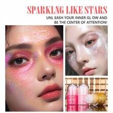 Fit Colors 8色閃閃發亮的舞臺妝容、彩繪和眼影適用的閃粉凝膠 - 06# - 查看 3