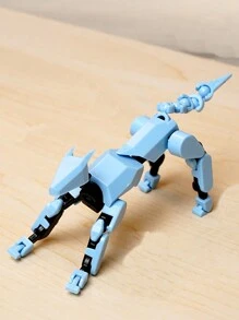 Juego de construcción de muñeco de perro de 13 articulaciones impreso en 3D, con figura de perro ajustable como juguete para alivio de estrés y decoración de habitación