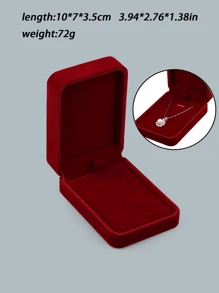 1~4psc Exquisite Red Jewelry Packaging Gift Box For Jewelry Storage Displays, Earrings, Necklaces And Ring Gift Boxes - Red Jewelry Box - View 3
