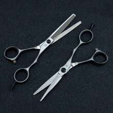 5.5/6.0 英寸 Univinlions 哑光银 440C 日本美发剪刀打薄剪刀理发店专业理发剪刀狗狗美容剪刀宠物美容剪刀，返校、旅行度假必备，女士发饰