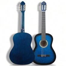 Guitarra clásica de 39 pulgadas con cuerdas de nylon y tamaño completo, guitarra acústica redondeada para principiantes, estudiantes y adultos - Multicolor - Ver 6