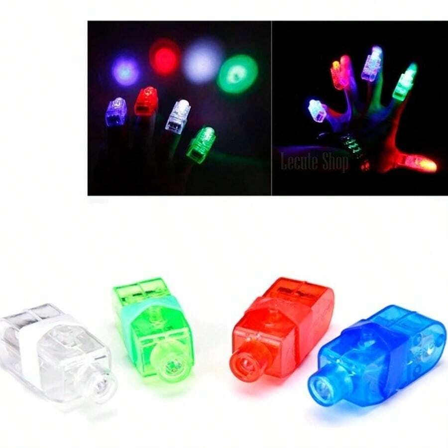 48 Anillos Luminosos Luz Led Varios Colores Neon Fiesta - Multicolor - Ver 1
