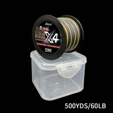 Sedal trenzado de PE de 4 hebras multicolor de 500 yardas/457 m con motas, resistencia opcional de 10 LB-100 LB, viene con una caja de aparejos multiusos, excelente resistencia a la abrasión, alta resistencia a la tracción y suavidad superior. Apto para todo tipo de aguas. - Café integral - Ver 16