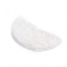 LIVINGANDHOME Living And Home  White Plush Christmas Tree Skirt For Holiday Decoration - white (122cm) - View 9