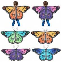 1Pc Kids Butterfly Wings Cape Girls Fairy Shawl Pixie Cloak Fancy Dress Costume Gift Halloween