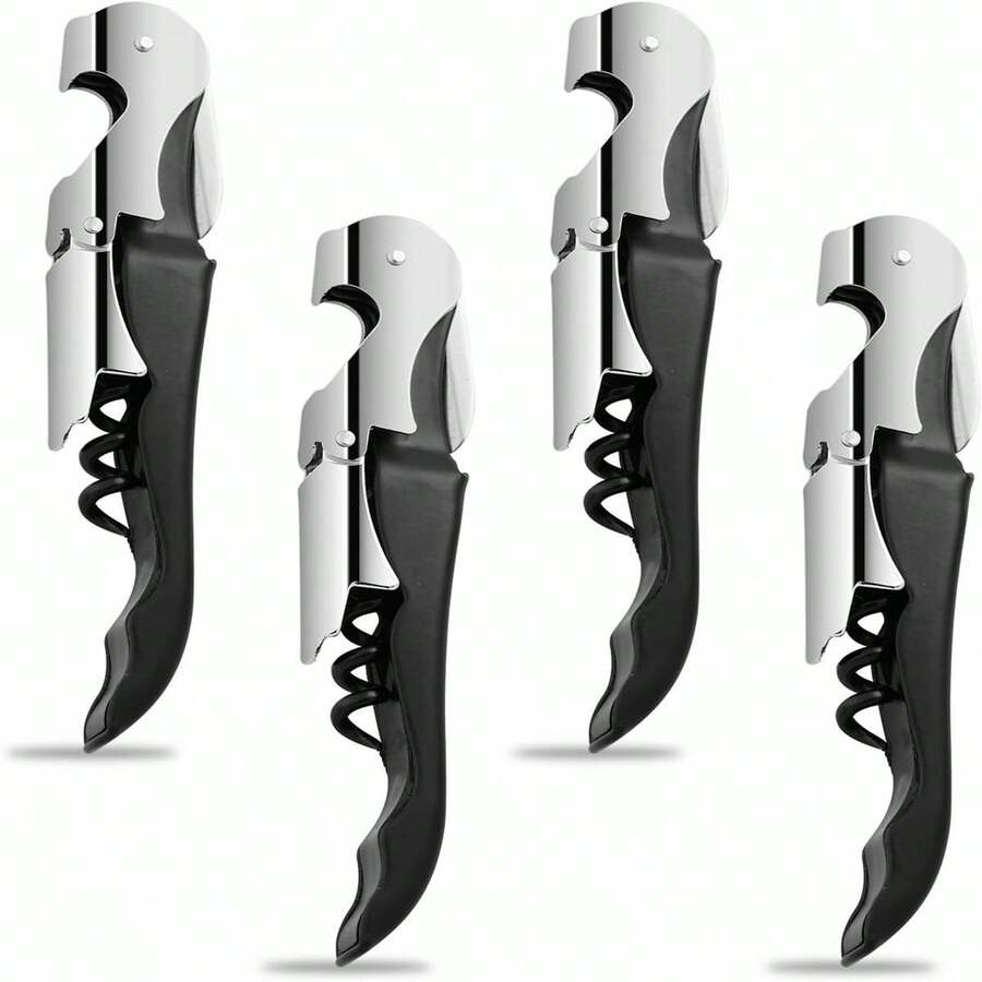 4pcs Wine Key Bottle Openers Stainless Steel Wine Opener With Foil