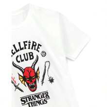 Stranger Things Childrens/Kids Hellfire Club T-Shirt (White/Black)