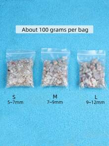 1 件随机颜色 100 克天然樱花玛瑙碎石小珠，水族箱景观装饰，鱼缸底部基质，水族箱鱼类供应