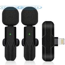 專業無線Lavalier領夾式麥克風，兼容iPhone、iPad-無線全向電容錄音麥克風，適用於採訪視頻播客Vlog - A8-領夾麥 - 查看 12