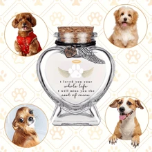 Pet Hair Memorial Bottle, Pet Fur Keepsake, Pet Hair Memento, Pet Memorial Urn Box For Ashes