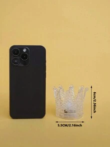 1入/6入組皇冠造型LED電子蠟燭，透明無火燃燒的夜光燭，適用於露營營地營造氛圍、水晶蠟燭戶外裝飾，適用於戶外露營、帳篷等 - 透明 - 查看 5