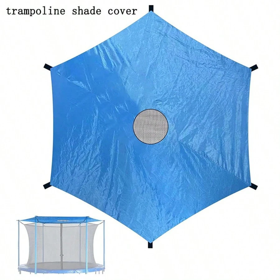 Trampoline Shade Cover, 6ft 8ft 10ft 12ft 14ft 16ft Sun-Protection Trampolines Canopy, Easy To Install, Anti-UV Trampolines Sunshade Accessories For Outdoor Backyard Playground - Blue - View 1