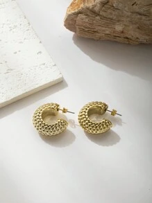 Bộ 6 đôi bông tai mạ vàng, quà tặng Ngày của Mẹ cho phụ nữ, thiết kế mùa hè, quà tặng bạn bè, phong cách dự tiệc, phong cách , bông tai vàng, trang sức nữ, bông tai thanh lịch, phong cách Bohemian. - Vàng - Xem 12