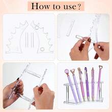 2 个装塑料笔筒，笔展示架 6 槽笔架展示垂直眉笔架化妆刷架收纳架适用于家庭办公室学校用品，2 种款式（透明）化妆刷架收纳架适用于学校办公室家庭商店 - 無色 - 查看 5