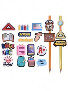 Student's Creative Cartoon Pencil Crayon And Ballpoint Pen Accessory Clip, Fits Any Size Of Pens - Mash Up - View 1