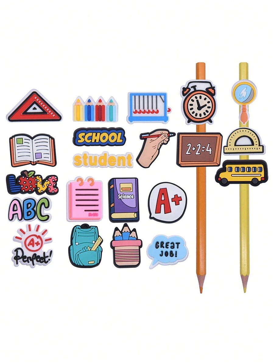 Student's Creative Cartoon Pencil Crayon And Ballpoint Pen Accessory Clip, Fits Any Size Of Pens - Mash Up - View 1