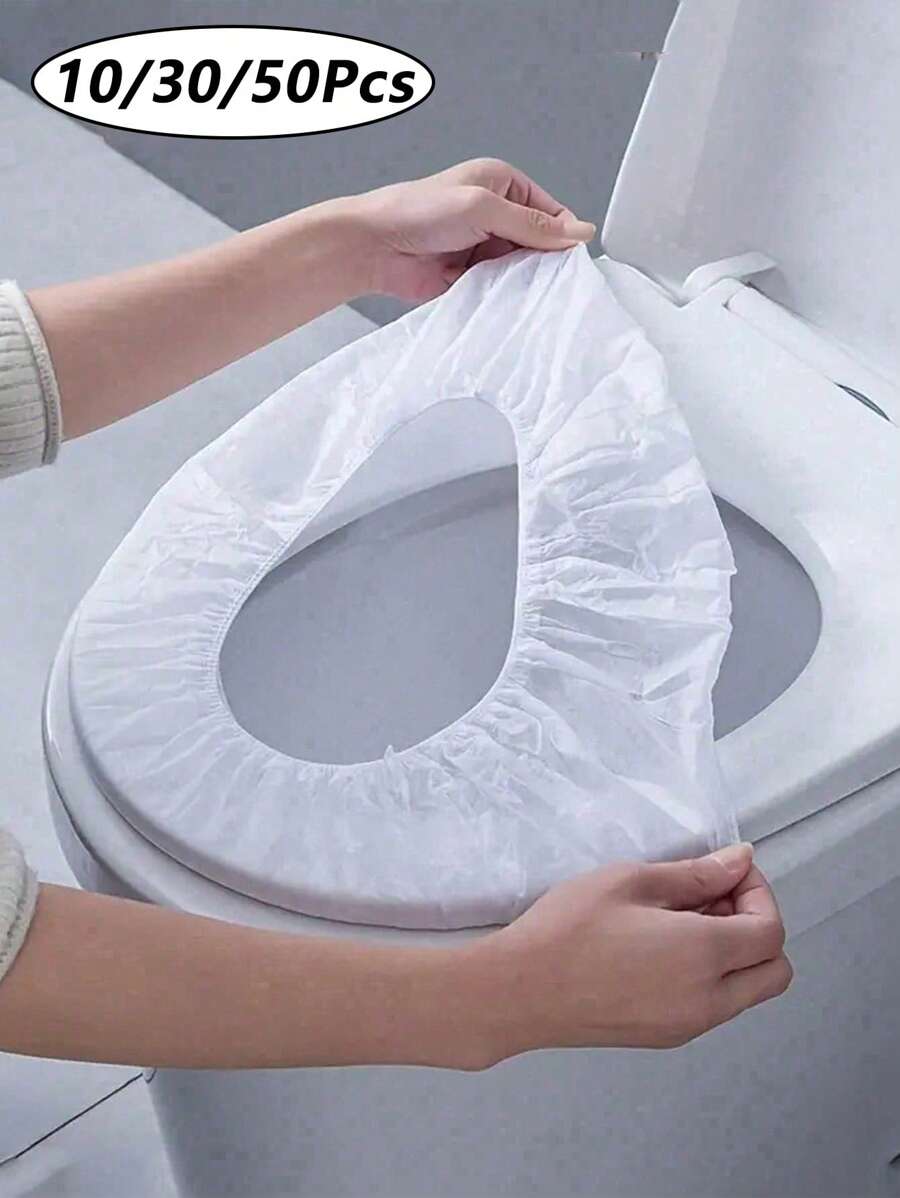 Pack Of 3 Disposable Toilet Seat Paper Cover Travel Pack - 30 Sheets, Water-Soluble, Anti - View #6