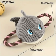 1入超萌海龜狗狗咬咬玩具 - 互動結繩設計，耐用柔軟，讓您毛茸茸的朋友享受完美的心理刺激和消磨無聊時間的好玩具 - 彩色 - 查看 11