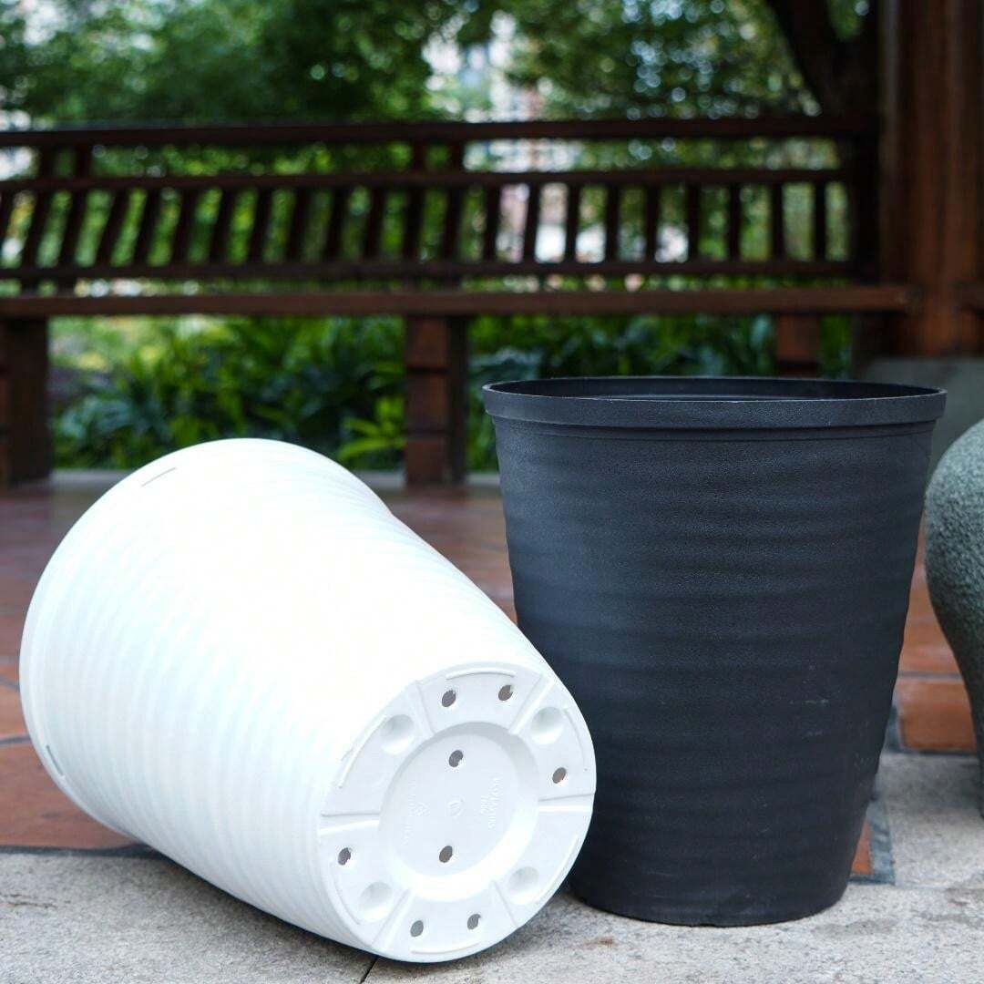 Youfui - Portavaso da interni, in resina, con foro di drenaggio, grande apertura per piante da 14 cm