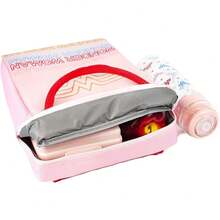 Wonder Woman Rectangular Lunch Bag Set (Pack Of 3) (Pink) - Pink - View 5