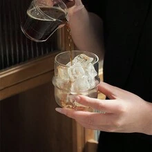 1入組高硼硅玻璃創意帽子造型玻璃杯，簡約透明咖啡杯女士水杯