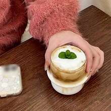 1入組高硼硅玻璃創意帽子造型玻璃杯，簡約透明咖啡杯女士水杯