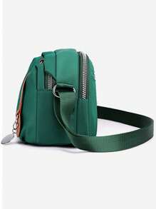 Nylon Shoulder Bag, Women's Lightweight Solid Color Crossbody Bag - Multicolor - View 7