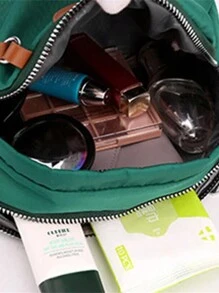 Nylon Shoulder Bag, Women's Lightweight Solid Color Crossbody Bag - Multicolor - View 8