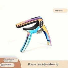 Herramienta de múltiples funciones para guitarra, capo 3 en 1 adecuado para guitarra acústica y eléctrica para pinza de afinación con extractor de clavos - Multicolor - Ver 10