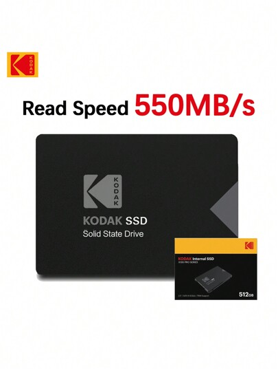 Kodak SATA3 SSD 128gb 256gb 512gb 1tb Hdd 2.5 Hard Disk High Speed 550MB/S 2.5 " Internal Solid State Drive For Laptop Desktop PC
