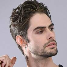 Lightning Thunder Huggie Hoop Dangle Stainless Steel Unisex Earring Silver Gold  Women Girl Gift - Multicolor - View 5