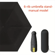 Black Ultra-Light Portable Umbrella, UV Protection, Mini 5-Fold Umbrella, Suitable For School, Office, Home, Travel, Summer Cooling, Beach And Other Occasions,Spring Summer Picks,Brides Maid Gifts,Room,Bedroom Decor,Beach,Travel,For Men,For Women,Vacation,Cute Stuff,Mother's Day Gift,Bedroom Decor,Garden,Kitchen Decor,Summer,Beach,Travel Essentials,Room Decor,Squishy,Graduation - Black - View 20