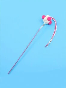 長款貓玩具棒，帶有鈴鐺、流蘇和球，適用於貓玩具 - 彩色 - 查看 7