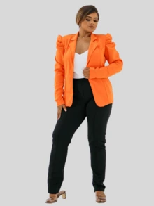 Women Blazers - 亮橙色 - 查看 7